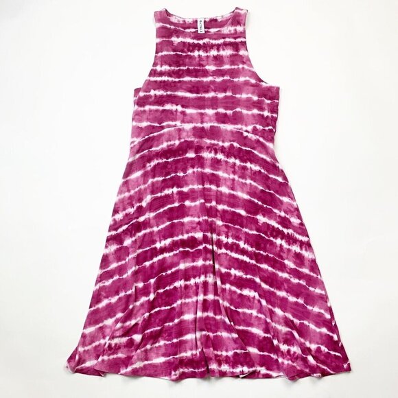 Athleta Dresses & Skirts - Athleta Santorini Thera Womens Dress Size Small Pink White Tie Dye Sleeveless